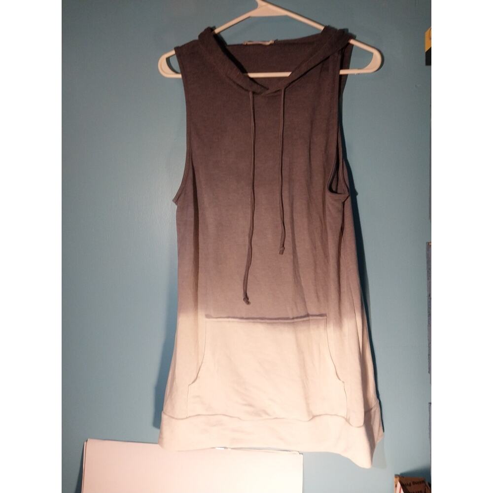 Honey Belle Womens 2 Tone Cutoff Hoodie Size S